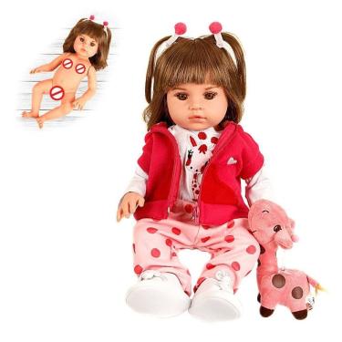 Imagem de Boneca bebe reborn menina barata realista girafinha
