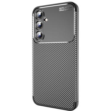 Imagem de Capa Capinha Anti Impacto Para Samsung Galaxy A35 5g Case Com Desenho Fibra De Carbono Shock Queda (Preta)