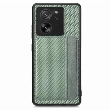Imagem de Capa magnética para cartões carteira para XiaoMi Note 13 Pro Plus 12 11 10 4G 13T POCO F5 X3 NFC X5 Bolsa com suporte para bolsa, verde, para POCO X4Pro 5G
