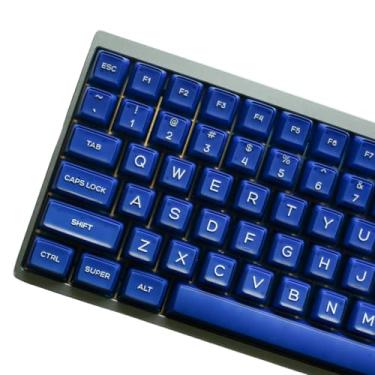 Imagem de Teclas Blue Jade 142 teclas Double Shot PBT Perfil RSA, translúcido verde brilhante, conjunto personalizado para ISO ANSI 60, 75, 80, 95, teclado 100% mecânico