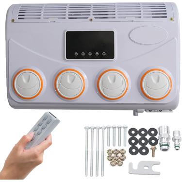 Imagem de Ar condicionado para motorhome 12V / 24V, conjunto de evaporador de ar condicionado, ar condicionado DC, conjunto de ventilador de ar condicionado de teto de carro, mini ar condicionado para