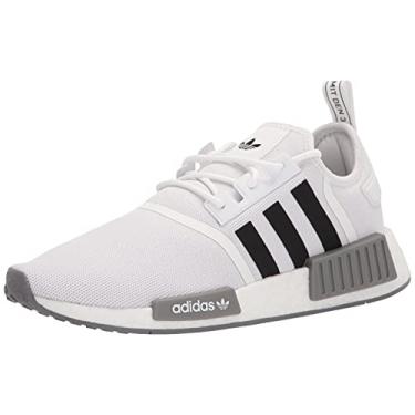 Imagem de adidas Nmd_R1 Tênis masculino, Branco/Preto/Cinza, 4