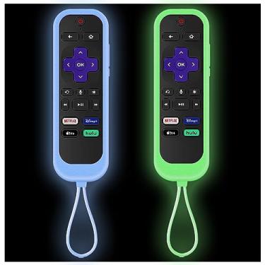 Imagem de 2Pack Remote Cover with Tracker for Roku Remote Covers | Onn Roku Remote | Roku Express 4K+ | Roku TV | TCL Roku Glow in The Dark