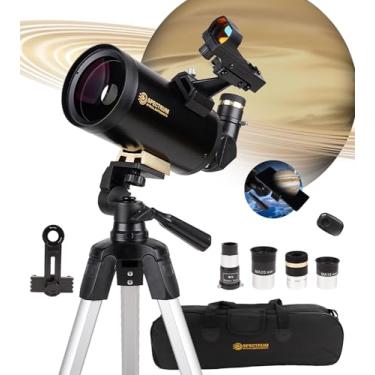 Imagem de Telescópio SpectrumOI para crianças, telescópio para adultos, presente de astronomia, telescópio profissional – Telescópio Maksutov premium para exploração astronômica com bolsa de transporte e