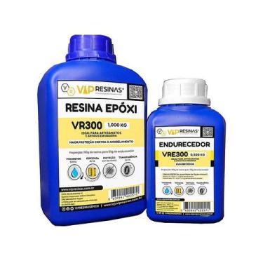 Imagem de Resina Epóxi + Endurecedor VR300 UV 1,5kg Alta Espessura - Vip Resinas