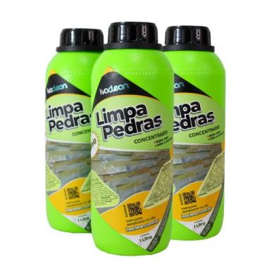 Imagem de Kit Limpa Pedras Biodegradável Ivaclean 1L - 3 unidades