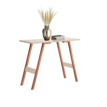 Imagem de Aparador Buffet Hall Entrada Cantinho Café Aço Carbono MDF - Casa e Mo