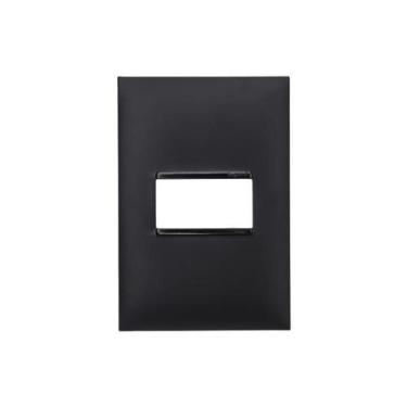 Imagem de Placa 1 Posto 4X2 Preta Pial Plus +