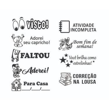 Imagem de Carimbos Pedagógicos para Professores, Kit 9 Carimbos - Trodat 3911