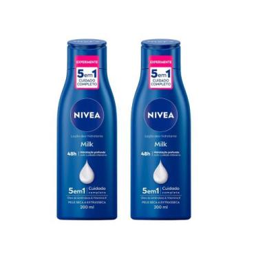 Imagem de Kit 2 Loção Hidratante Nivea Milk Hidratação Profunda Pele Seca a Extr