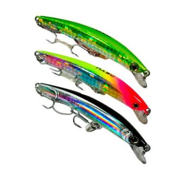 Imagem de Kit 3un Isca Artificial p/ Pesca Meia Agua Barbela Curta 2 Garateias 7