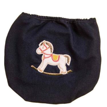 Imagem de Tapa Fralda Baby Country Short Jeans Calcinha Menina Mini Farm, Jeans,