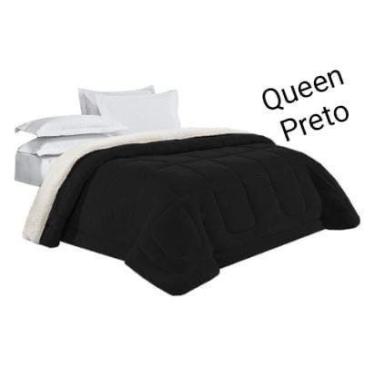 Imagem de Coberdrom Sherpa Lã Edredom Casal Queem Microfibra Dupla Face - Chrisn