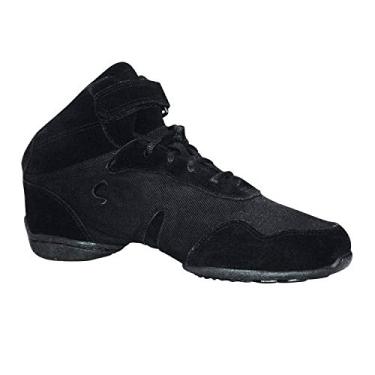 Imagem de Skazz by Sansha Tênis feminino Dance Studio Exercício lona camurça TPR Split-Sole Boomelight (EUA 19 / Skazz 20 M), Preto, 18