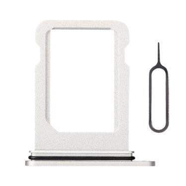 Imagem de Risidamoy Adaptador de suporte de bandeja de cartão SIM único branco de substituição para iPhone 12 Mini Versão US Bandeja de cartão SIM com ejetor SIM para iPhone 12mini Substituição de reparo de
