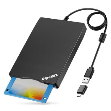Imagem de CIpotZIZ Leitor de disquete USB externo tipo A e C de 8,89 cm (8,9 cm, textura fosca)