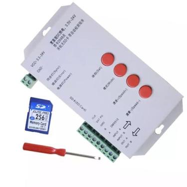 Imagem de Controladora T1000S Fita LED Digital 6803 WS2811 WS2811 WS2815 + Cartã