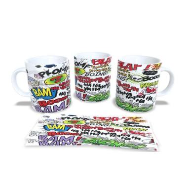 Imagem de Caneca Branca de Porcelana Personalizada Coleção Luta em Quadrinhos - 