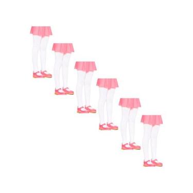 Imagem de Kit com 6 Meias Calças Infantil Fio 80 Opaca Lobinha 2576-001 - LUPO, 