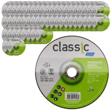 Imagem de Disco de Desbaste Metal 7 POL x 6.4 MM Furo 7/8 POL Classic Kit 50 Peç
