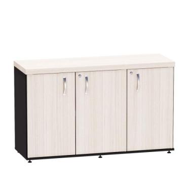 Imagem de Armário Credenza Com 03 Portas PE 40 Pandin 1,20 M Casablanca e Preto