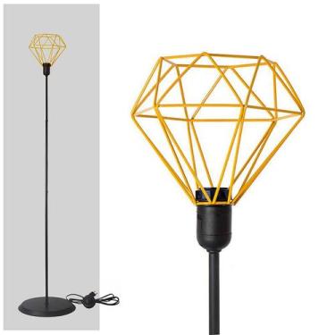 Imagem de Kit com 2 Abajur Coluna Diamante - Amarelo - Trybo