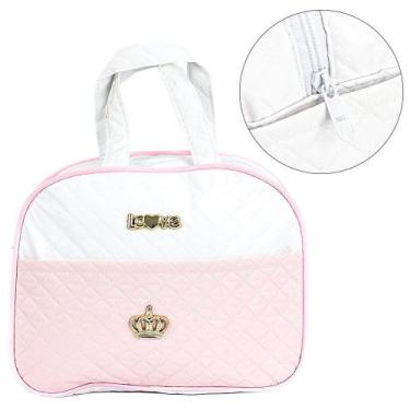 Imagem de Bolsa Maternidade p Acessórios de Baby Reborn Rosa Pequena - Love