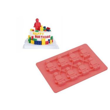 Imagem de Forminha De Silicone De Bonequinhos Blocos de Montar Para Balinhas De 