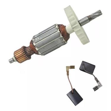 Imagem de Induzido + Escovas De Carvão P/ Martelete Makita Hr2470 110v - Bolte