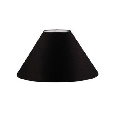 Imagem de Cúpula em tecido cone abajur luminária cp-4078 25/40x15cm preto - Viva