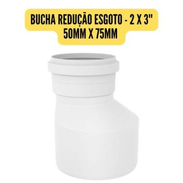 Imagem de Conexões de Esgoto 75mm 3" Branco/Cotovelo/Luva/Tee/Caps/Junção/Luva d