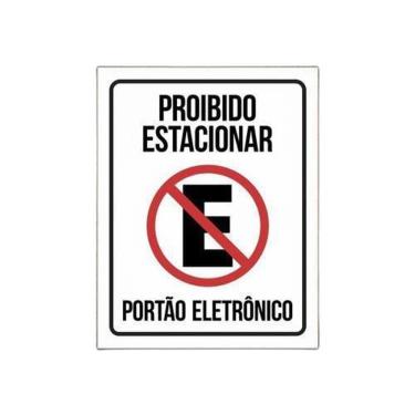 Imagem de Placa Proibido Estacionar Portão Eletrônico - Garagem 35X46