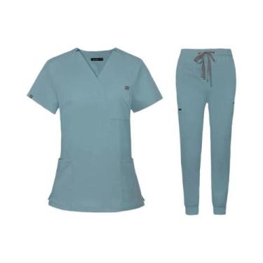 Imagem de Uniforme Médico para Enfermeira - Conjunto de Scrubs para Hospital e C