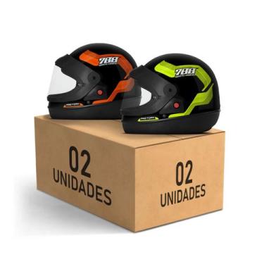 Imagem de Kit 2 Capacetes Sport Moto 788 Fechados Pro Tork Masculino Feminino Se