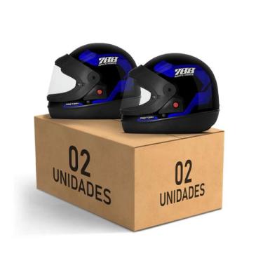 Imagem de Kit 2 Capacetes Sport Moto 788 Fechados Pro Tork Masculino Feminino Se
