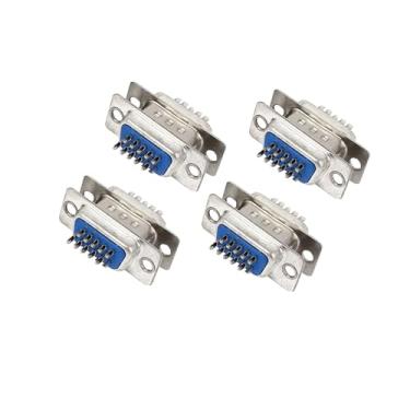 Imagem de Motoforti Adaptador de cabo VGA DB15 de 15 pinos, 3 fileiras, conector macho para fêmea, 4 conjuntos de longa duração