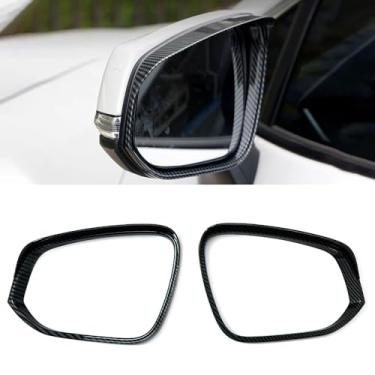 Imagem de CHICHENKJ Para Toyota Highlander 2020 2021 2022 2023 Sobrancelha de viseira de chuva espelhada, capas de proteção de chuva para espelho retrovisor lateral, decalques protetores de impressão de fibra