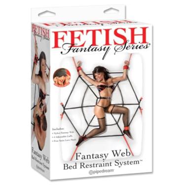 Imagem de Kit Bondage para Prender na Cama com Algemas e Tornozeleiras Fantasy Web,