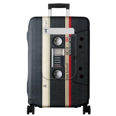 Imagem de Slohif Capa de Bagagem Protetora Aprovada pela TSA - Bolsa de Mão Grande, Elástica, Lavável, Ajuste 45-76 cm, Preta, S-22in(21-22), Fita