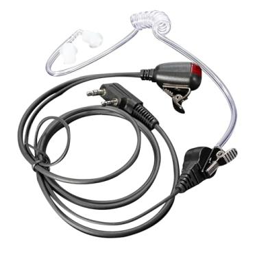 Imagem de DBEIXIWEI Fone de ouvido com microfone, fone de ouvido de 2 pinos com microfone Ptt para Baofeng BF-5118, BF-5118A, BF-5180, BF6200, BF6800