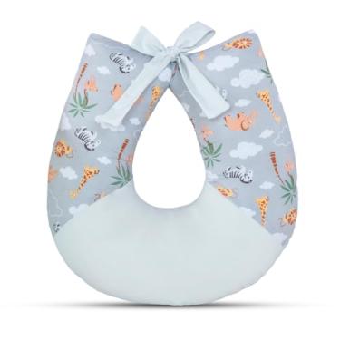 Imagem de Almofada Para Amamentação Bebe Travesseiro Amamentar (Safari Cinza)