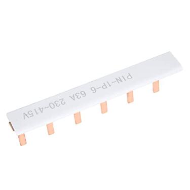 Imagem de Barramento de disjuntor, 4/6/8/12 vias, linha de boa condutividade 63A, barramento 1P de cobre puro, isolamento resistente ao desgaste, grande sobrecorrente, para