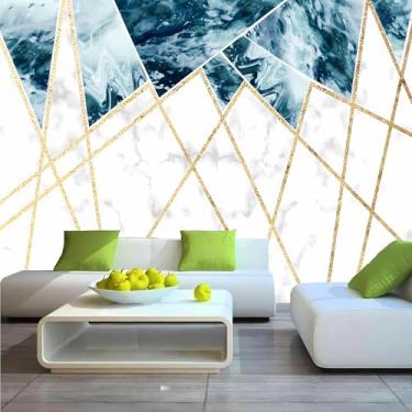 Imagem de Lcythiazole Mural de papel de parede de mármore de tamanho personalizável - adesivo de parede de mármore, papel de parede de fundo de TV, papel de parede 3D, descasque e cole, para sala de estar e