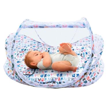 Imagem de Berço De Bebe Portátil Com Mosquiteiro Bichinho Travesseiro