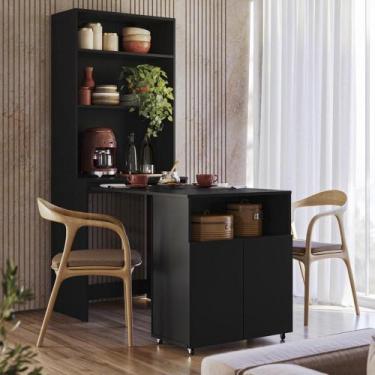 Imagem de Armário Bancada de Cozinha 2 portas com Mesa Retrátil Duo - Kit's Para