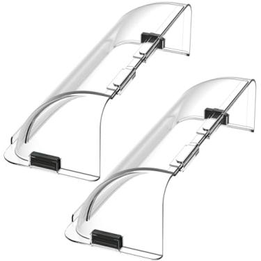 Imagem de Home Intuition Defletor magnético ajustável sem derretimento de calor e saída de ar de 21,6 cm a 38 cm para ventilações, paredes laterais e registros de teto, pacote com 2