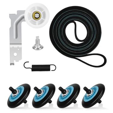 Imagem de Peças de secadora atualizadas para Samsung. Kit de substituição de rolo de secador DC97-16782A, 6602-001655 Correia secadora, polia intermediária DC93-00634A, compatível com Samsung. DV45H7000EW/A2