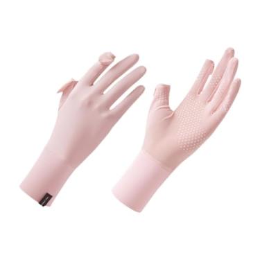 Imagem de UGPLM Luvas de proteção solar para mulheres luvas de na tela sensível ao toque respirável luvas de condução para atividades ao ar livre jardinagem de, Rosa