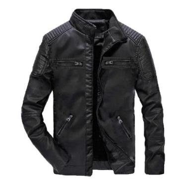 Imagem de jaqueta masculina Moto Moderna preta t700 - M- B&B, G