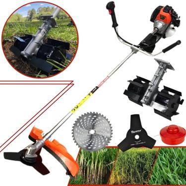 Imagem de Roçadeira com Enxada Capinadeira Maquina de Capinar a Gasolina Importway 5x1 de 3hp 63cc Mais Completa que Vonder, Vulcan, Nagano, Nakasaki, Toyama